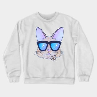 Kitten Wearing Sunglasses - A Cool Cartoon Cat Crewneck Sweatshirt